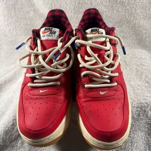 Nike Kids Red and White Air Force 1 Sneakers IN IMPECCABLE condition